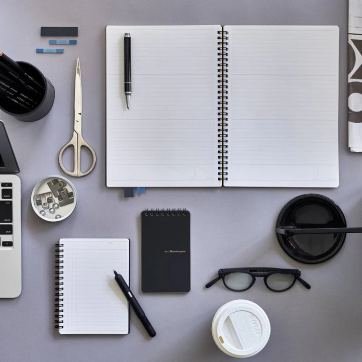 Maruman Mnemosyne A6 Notebook in Ruled (Black) — Maruman notes/memos — premium stationery and lifestyle, at Cityluxe Singapore