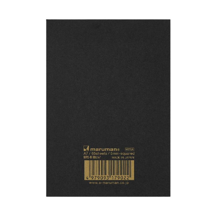 Maruman Mnemosyne A7 Memo Pad in Graph (Black) — Maruman notes/memos — premium stationery and lifestyle, at Cityluxe Singapore