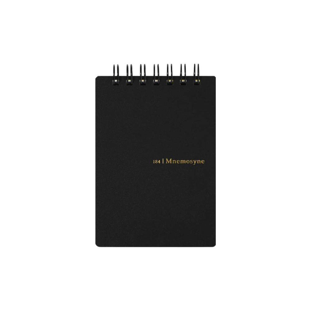 Maruman Mnemosyne A7 Twin Ring Memo Pad in Graph (Black) — Maruman notes/memos — premium stationery and lifestyle, at Cityluxe Singapore
