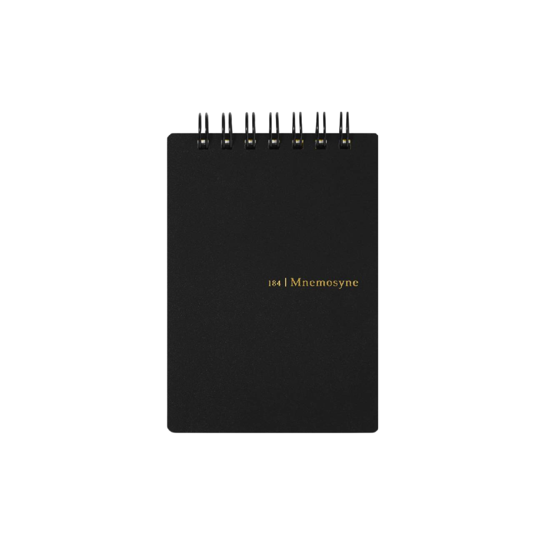 Maruman Mnemosyne A7 Twin Ring Memo Pad in Graph (Black) — Maruman notes/memos — premium stationery and lifestyle, at Cityluxe Singapore