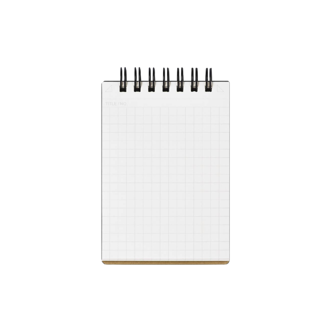 Maruman Mnemosyne A7 Twin Ring Memo Pad in Graph (Black) — Maruman notes/memos — premium stationery and lifestyle, at Cityluxe Singapore