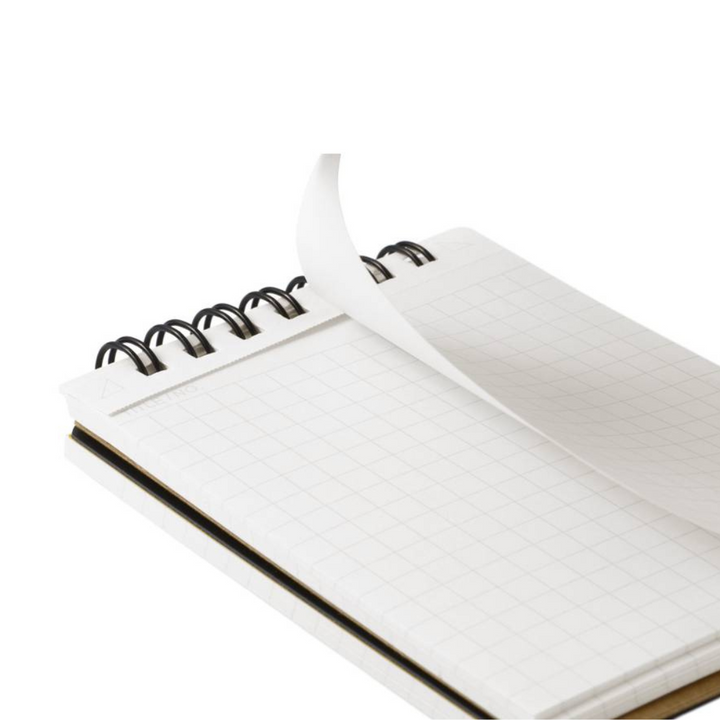 Maruman Mnemosyne A7 Twin Ring Memo Pad in Graph (Black) — Maruman notes/memos — premium stationery and lifestyle, at Cityluxe Singapore