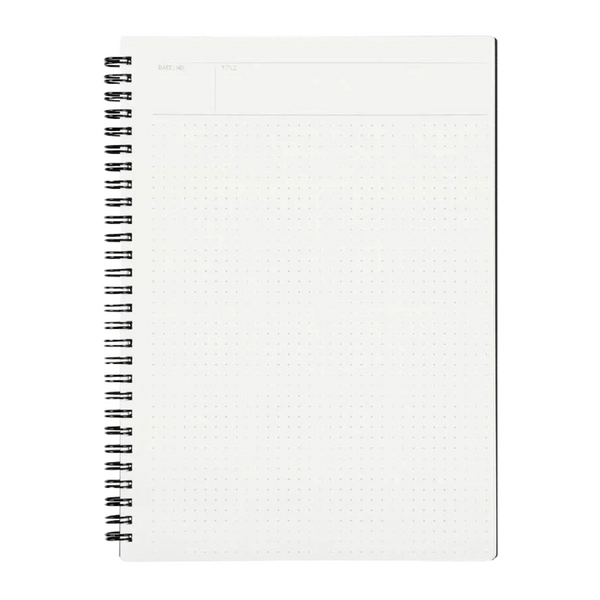 Maruman Mnemosyne B5 Notebook - Dot Grid (Black) — front view