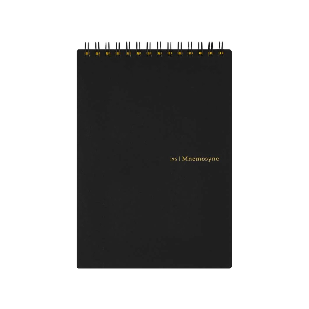 Maruman Mnemosyne B6 Twin Ring Memo Pad in Lined (Black) — Maruman notes/memos — premium stationery and lifestyle, at Cityluxe Singapore