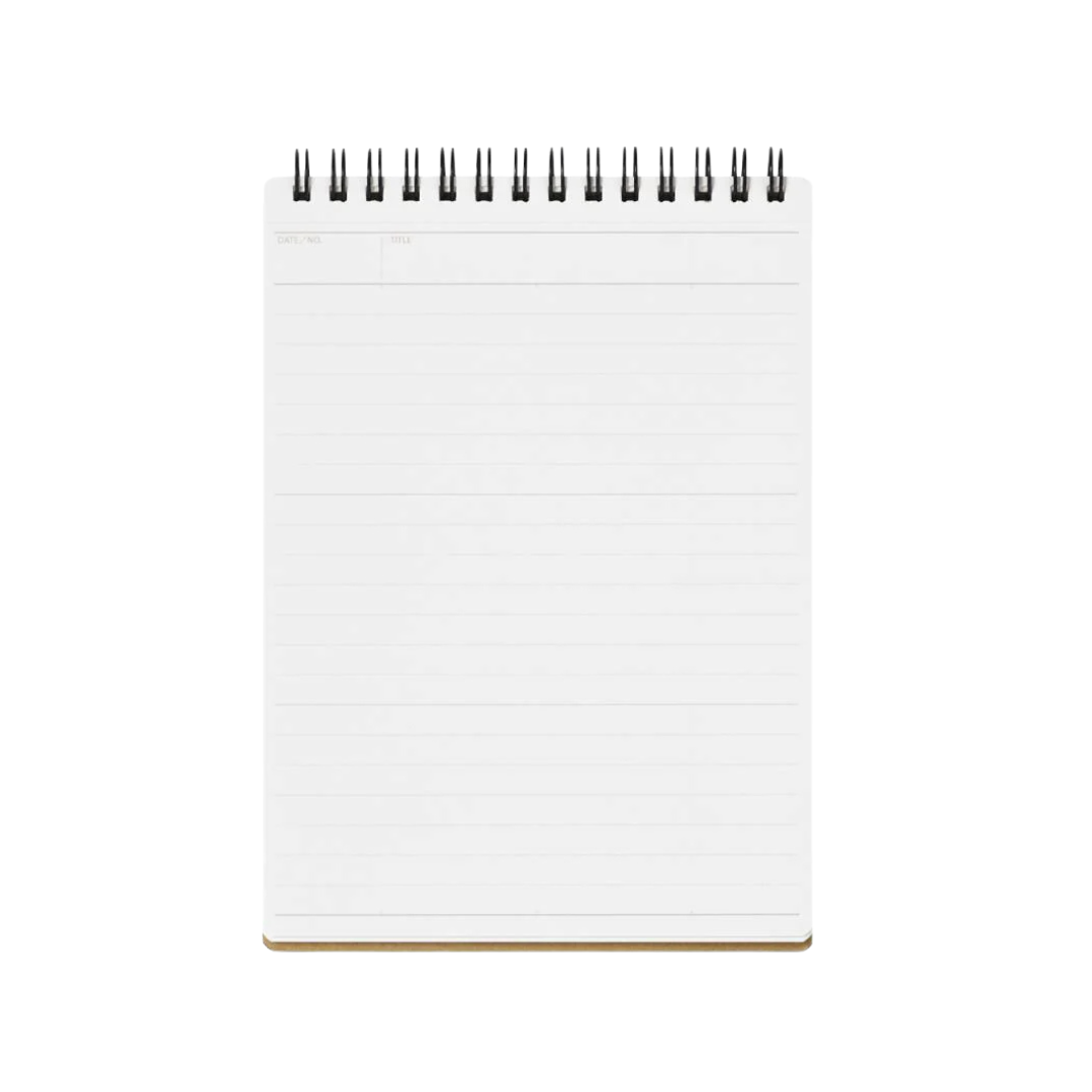 Maruman Mnemosyne B6 Twin Ring Memo Pad in Lined (Black) — Maruman notes/memos — premium stationery and lifestyle, at Cityluxe Singapore