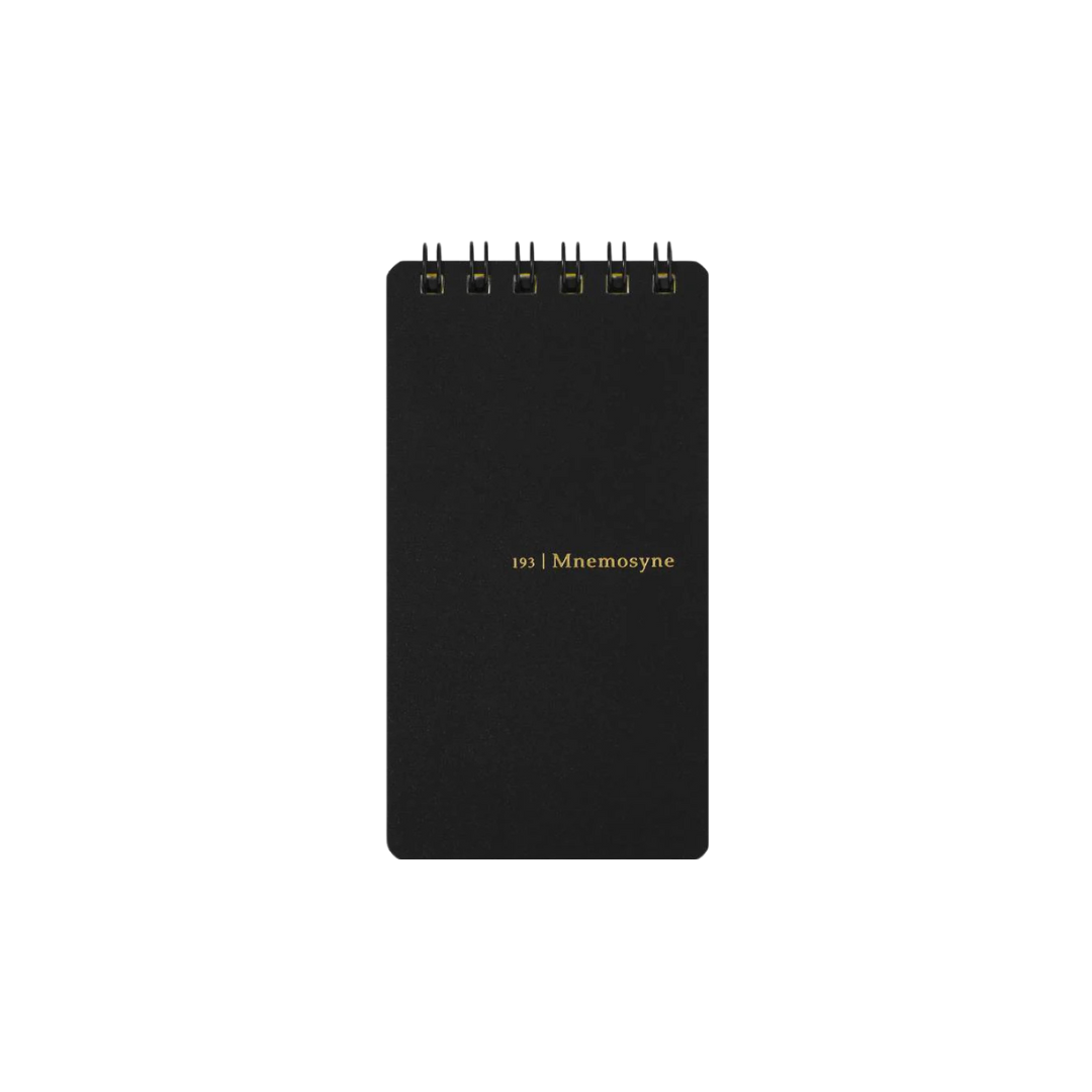 Maruman Mnemosyne Modified A7 Twin Ring Memo Pad in Lined (Black) — Maruman notes/memos — premium stationery and lifestyle, at Cityluxe Singapore