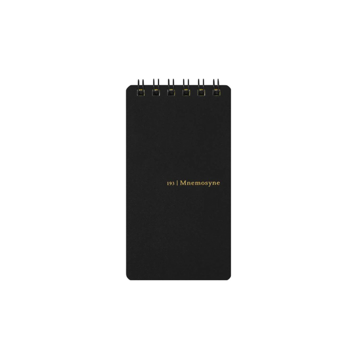 Maruman Mnemosyne Modified A7 Twin Ring Memo Pad in Lined (Black) — Maruman notes/memos — premium stationery and lifestyle, at Cityluxe Singapore