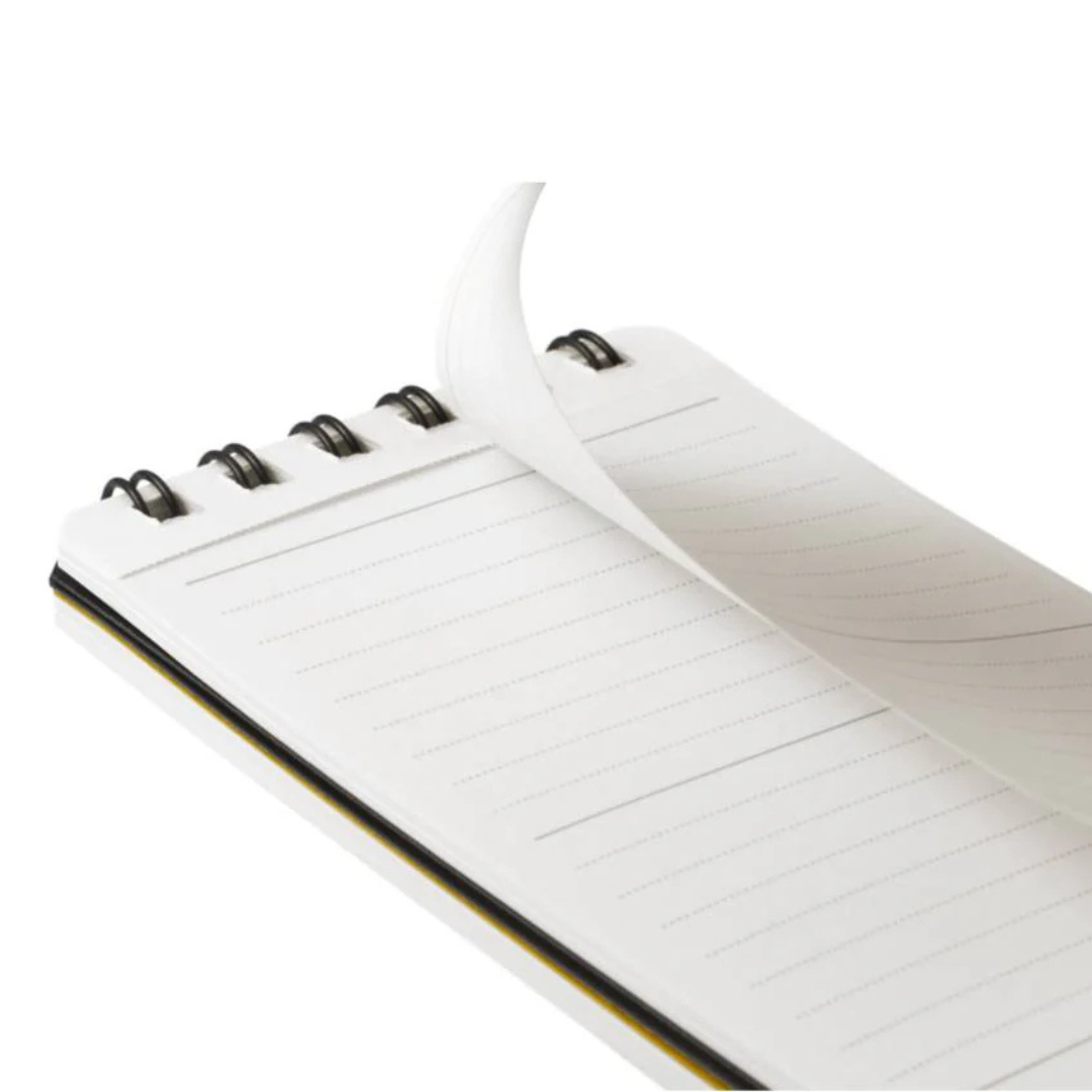 Maruman Mnemosyne Modified A7 Twin Ring Memo Pad in Lined (Black) — Maruman notes/memos — premium stationery and lifestyle, at Cityluxe Singapore