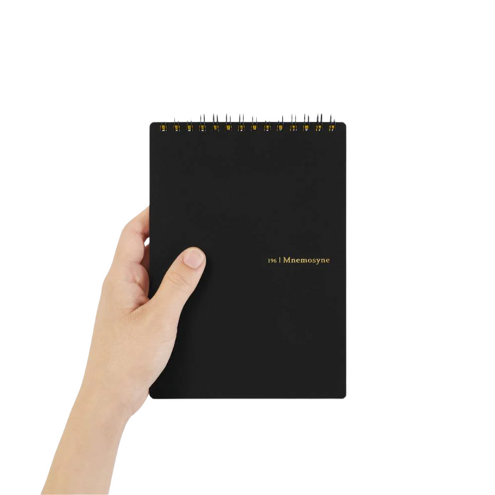 Maruman Mnemosyne B6 Twin Ring Memo Pad in Lined (Black) — Maruman notes/memos — premium stationery and lifestyle, at Cityluxe Singapore