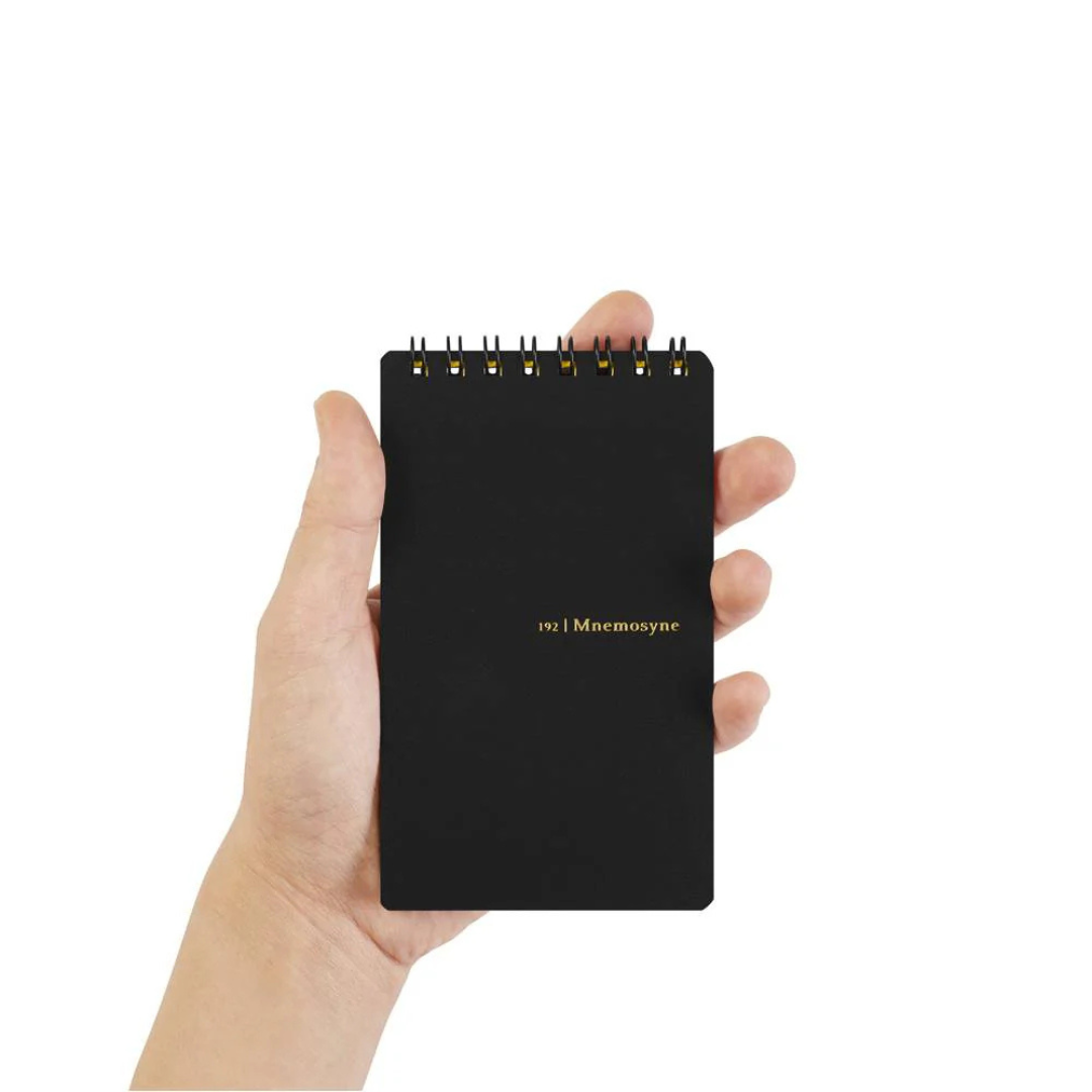 Maruman Mnemosyne Modified B7 Twin Ring Memo Pad in Lined (Black) — Maruman notes/memos — premium stationery and lifestyle, at Cityluxe Singapore