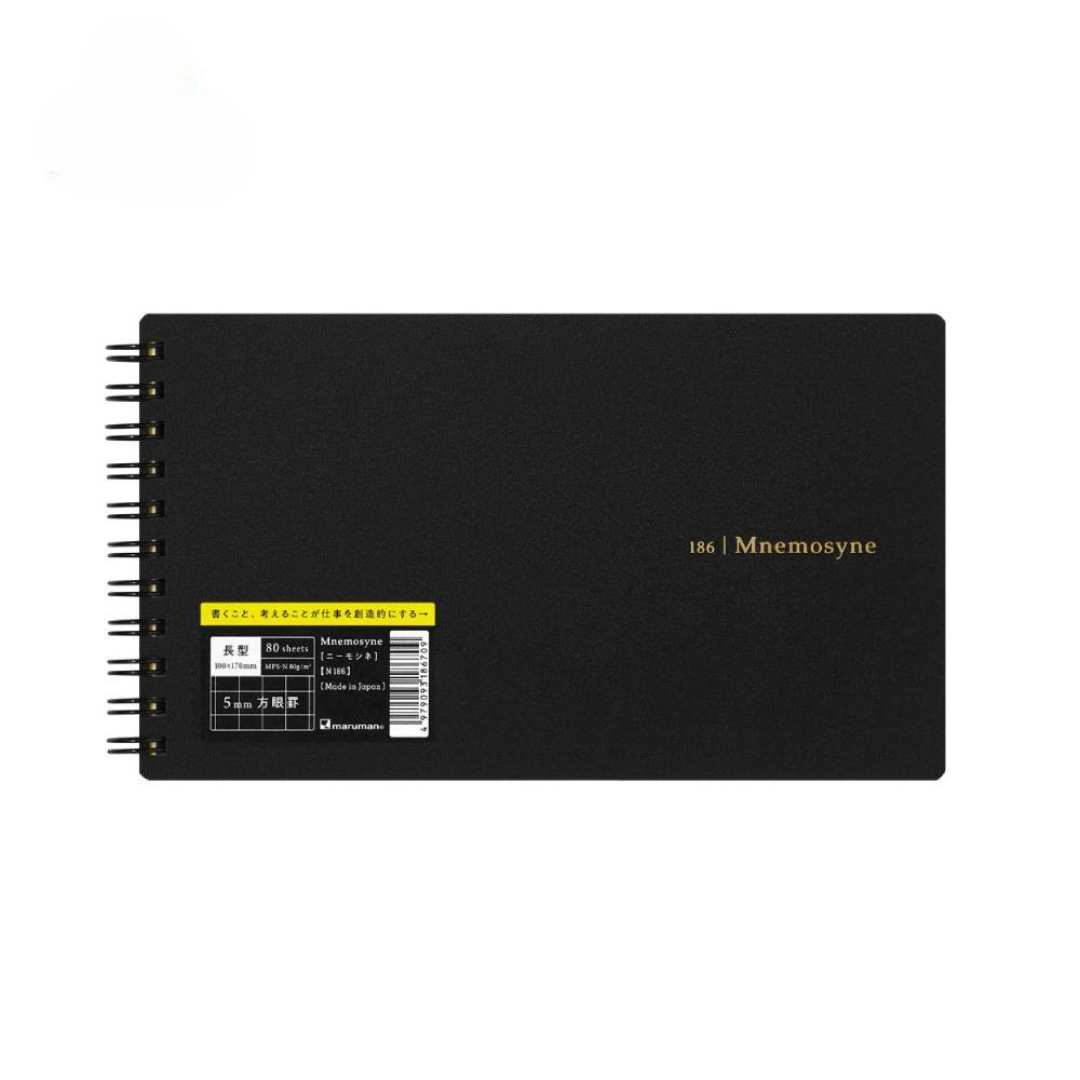 Maruman Mnemosyne Notebook in Horizontal (Black) — Maruman notes/memos — premium stationery and lifestyle, at Cityluxe Singapore