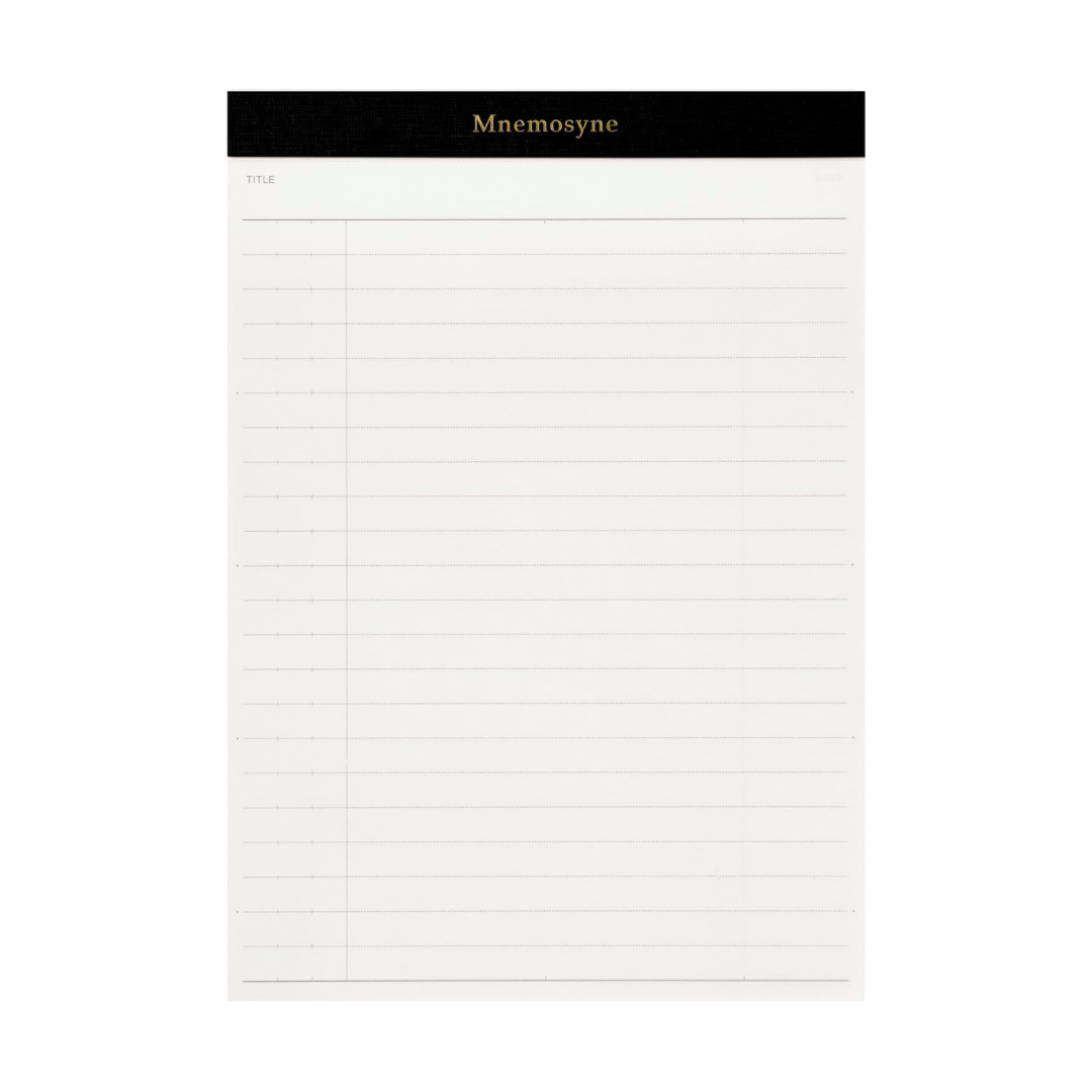 Maruman Mnemosyne Notepad Holder with A5 Ruled Notepad (Black) — Maruman notes/memos — premium stationery and lifestyle, at Cityluxe Singapore
