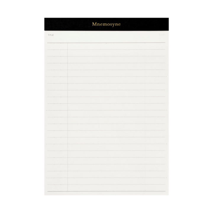 Maruman Mnemosyne Notepad Holder with A5 Ruled Notepad (Black) — Maruman notes/memos — premium stationery and lifestyle, at Cityluxe Singapore
