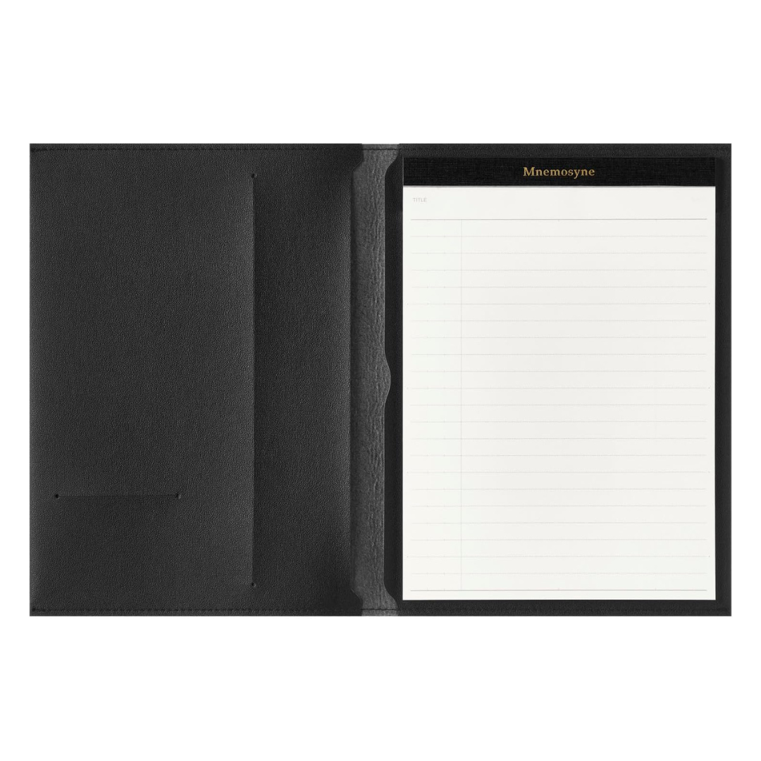 Maruman Mnemosyne Notepad Holder with A5 Ruled Notepad (Black) — Maruman notes/memos — premium stationery and lifestyle, at Cityluxe Singapore