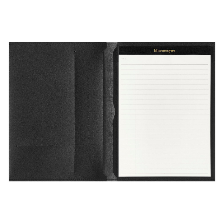 Maruman Mnemosyne Notepad Holder with A5 Ruled Notepad (Black) — Maruman notes/memos — premium stationery and lifestyle, at Cityluxe Singapore