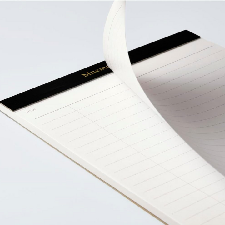 Maruman Mnemosyne Notepad Holder with A5 Ruled Notepad (Black) — Maruman notes/memos — premium stationery and lifestyle, at Cityluxe Singapore