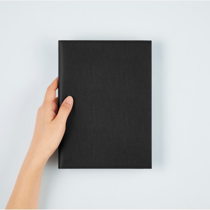 Maruman Mnemosyne Notepad Holder with A5 Ruled Notepad (Black) — Maruman notes/memos — premium stationery and lifestyle, at Cityluxe Singapore