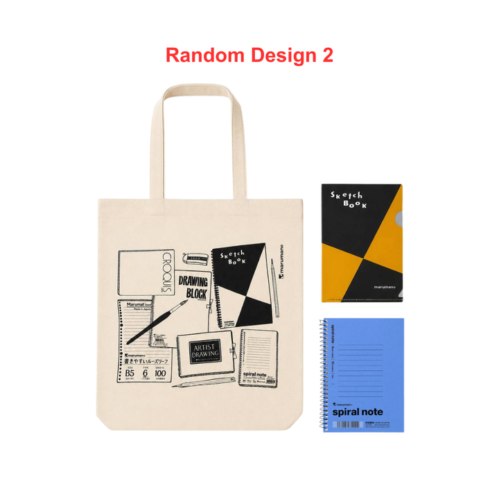 Maruman Tote Bag, A6 Clear Folder and Notepad