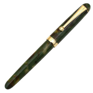 Onishi Hand Made Fountain Pen-Large Schmidt Steel  - Matcha Green