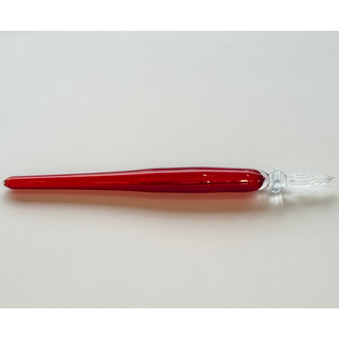 Matsubokkuri Red Glass Fountain Pen - Cherry