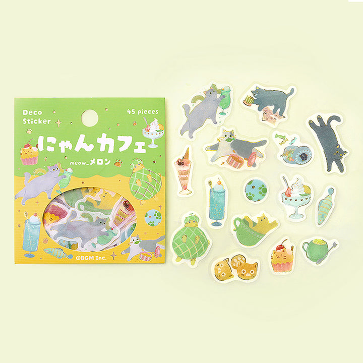 BGM Foil Stamping Flake Seal: Nyan Cafe - Melon — angle view