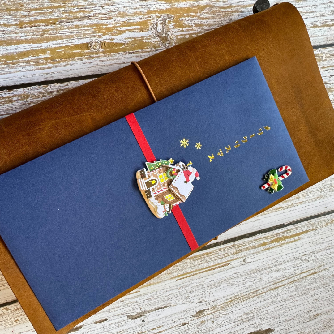 Midori Christmas PC Envelope in Candy House B — Midori money envelope — premium stationery and lifestyle, at Cityluxe Singapore