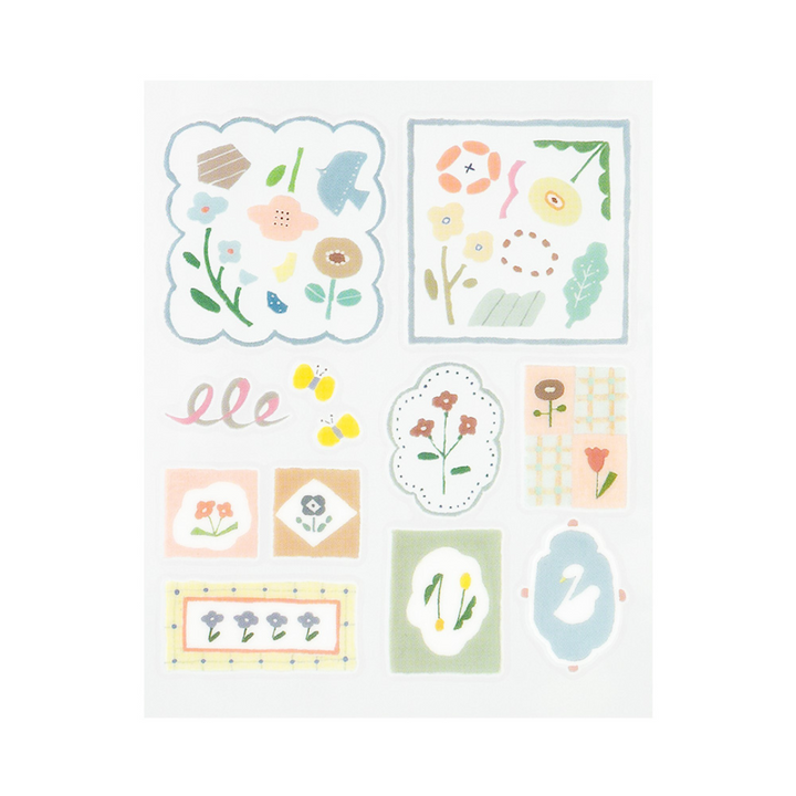 Midori Glossy Transfer Sticker in Nordic Tile — Midori decorative sticker — for journaling, planners and scrapbooking, at Cityluxe Singapore