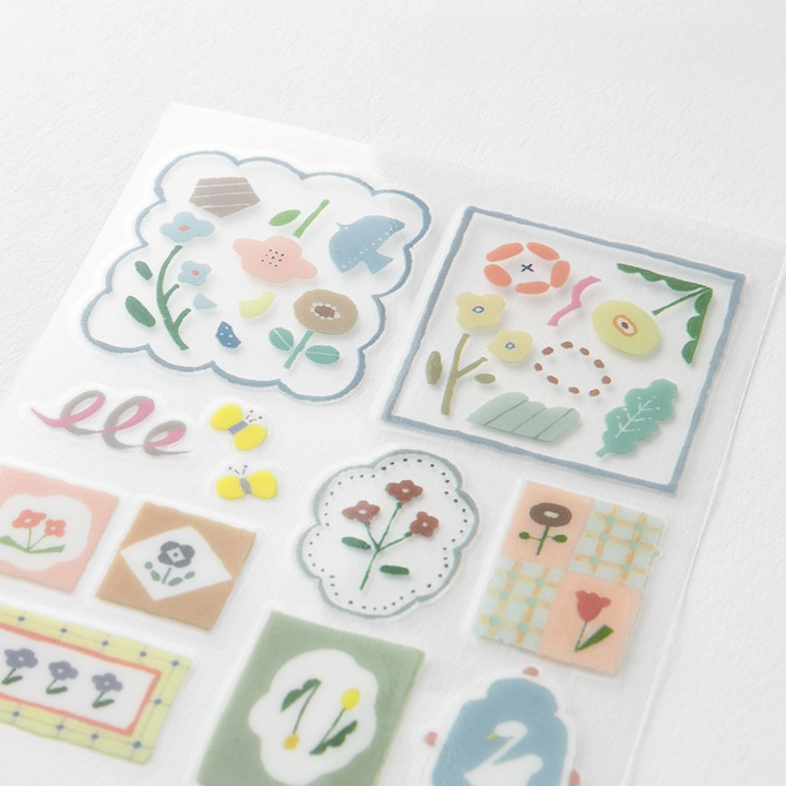 Midori Glossy Transfer Sticker in Nordic Tile — Midori decorative sticker — for journaling, planners and scrapbooking, at Cityluxe Singapore