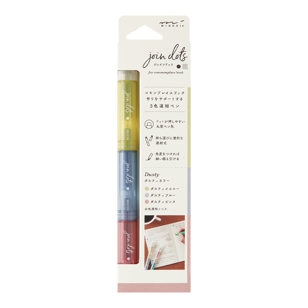 Midori Join Dots Connecting Pen in Dusty — Midori connecting pen — premium stationery and lifestyle, at Cityluxe Singapore
