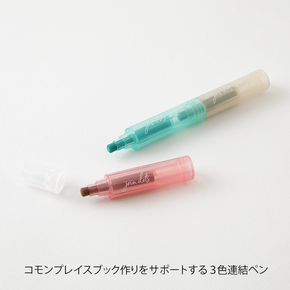 Midori Join Dots Connecting Pen in Milky — Midori connecting pen — premium stationery and lifestyle, at Cityluxe Singapore