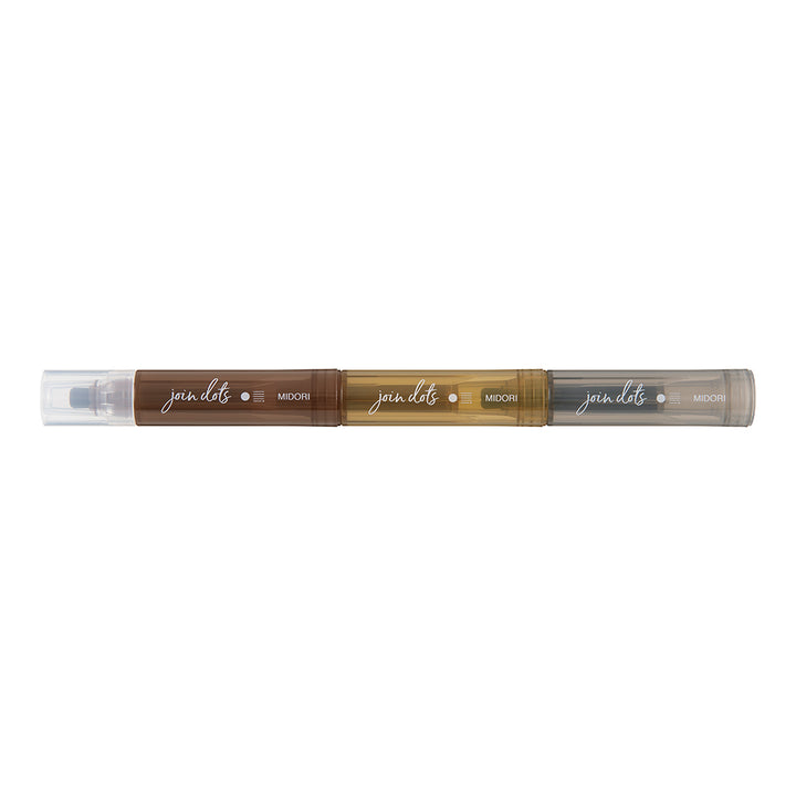 Midori Join Dots Connecting Pen in Mocha — Midori connecting pen — premium stationery and lifestyle, at Cityluxe Singapore