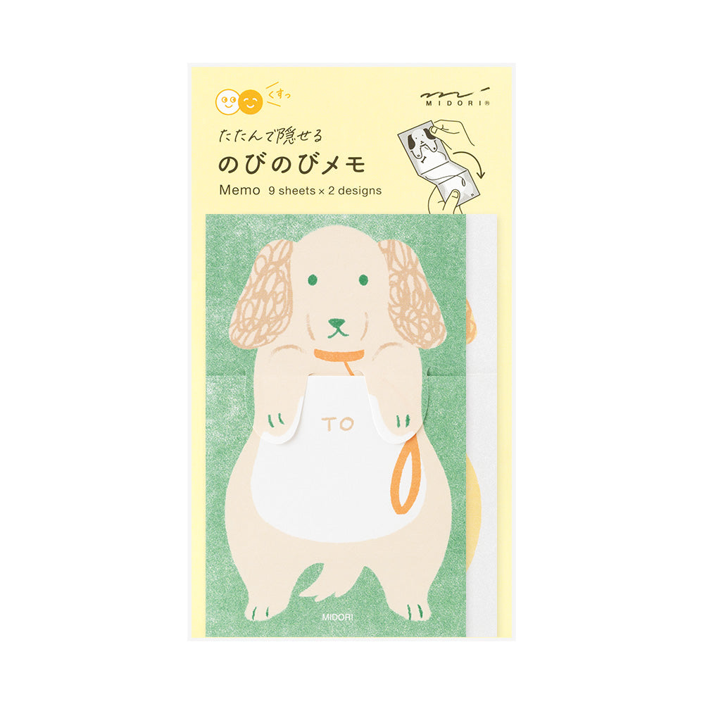 Midori Memo in Stretchy Dog — Midori memo — premium stationery and lifestyle, at Cityluxe Singapore