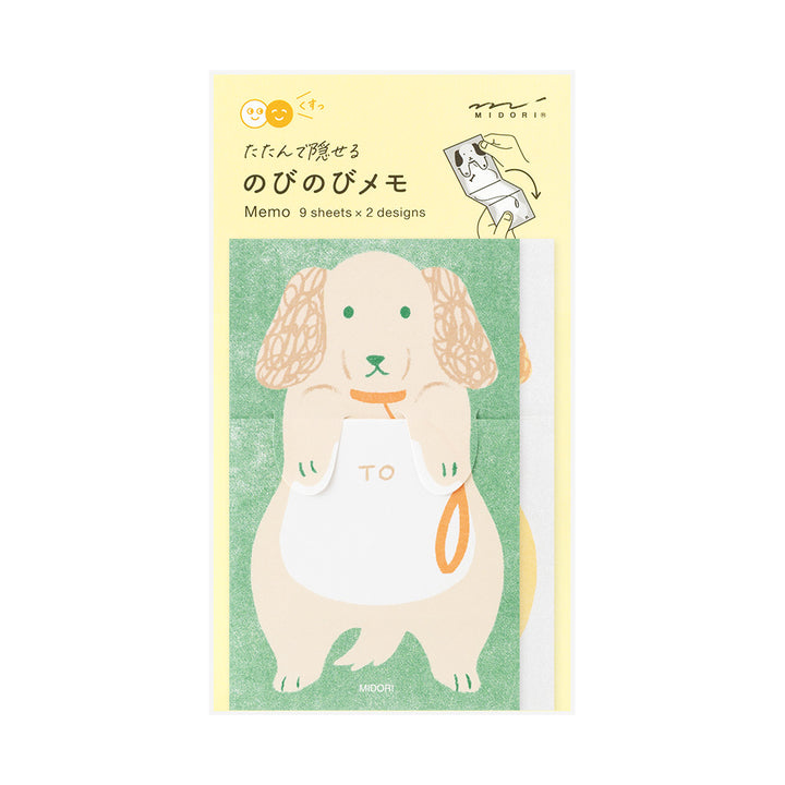 Midori Memo in Stretchy Dog — Midori memo — premium stationery and lifestyle, at Cityluxe Singapore