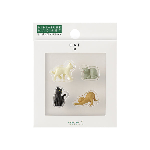 Midori Miniature Magnet in Cat B (Set of 4) — Midori magnet — premium stationery and lifestyle, at Cityluxe Singapore