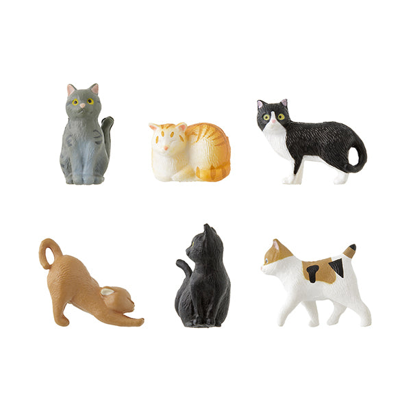 将图片加载到图库查看器，Midori Miniature Magnet - Cat C (Set of 6)
