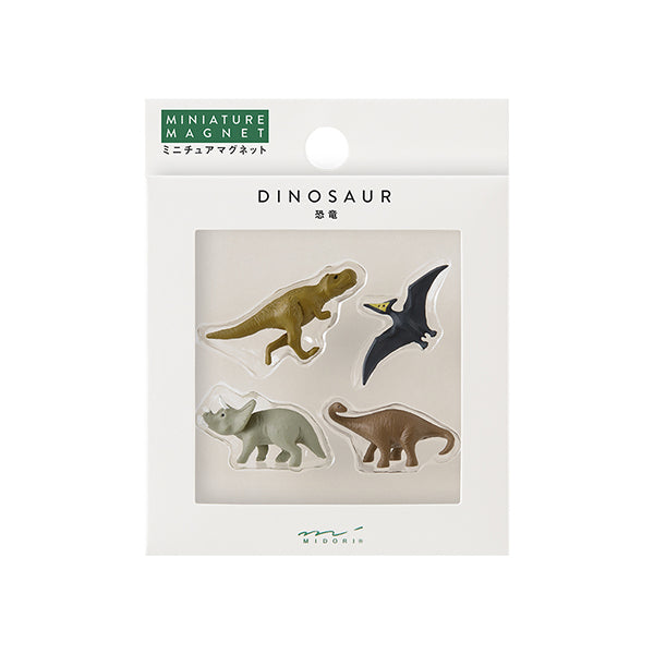 Midori Miniature Magnet in Dinosaur B (Set of 4) — Midori magnet — premium stationery and lifestyle, at Cityluxe Singapore