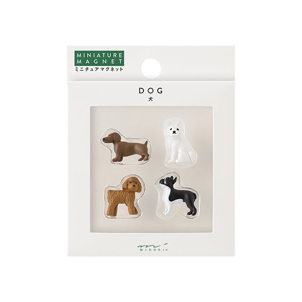 Midori Miniature Magnet in Dog B (Set of 4) — Midori magnet — premium stationery and lifestyle, at Cityluxe Singapore