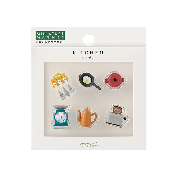 Midori Miniature Magnet in Kitchen C (Set of 6) — Midori magnet — premium stationery and lifestyle, at Cityluxe Singapore