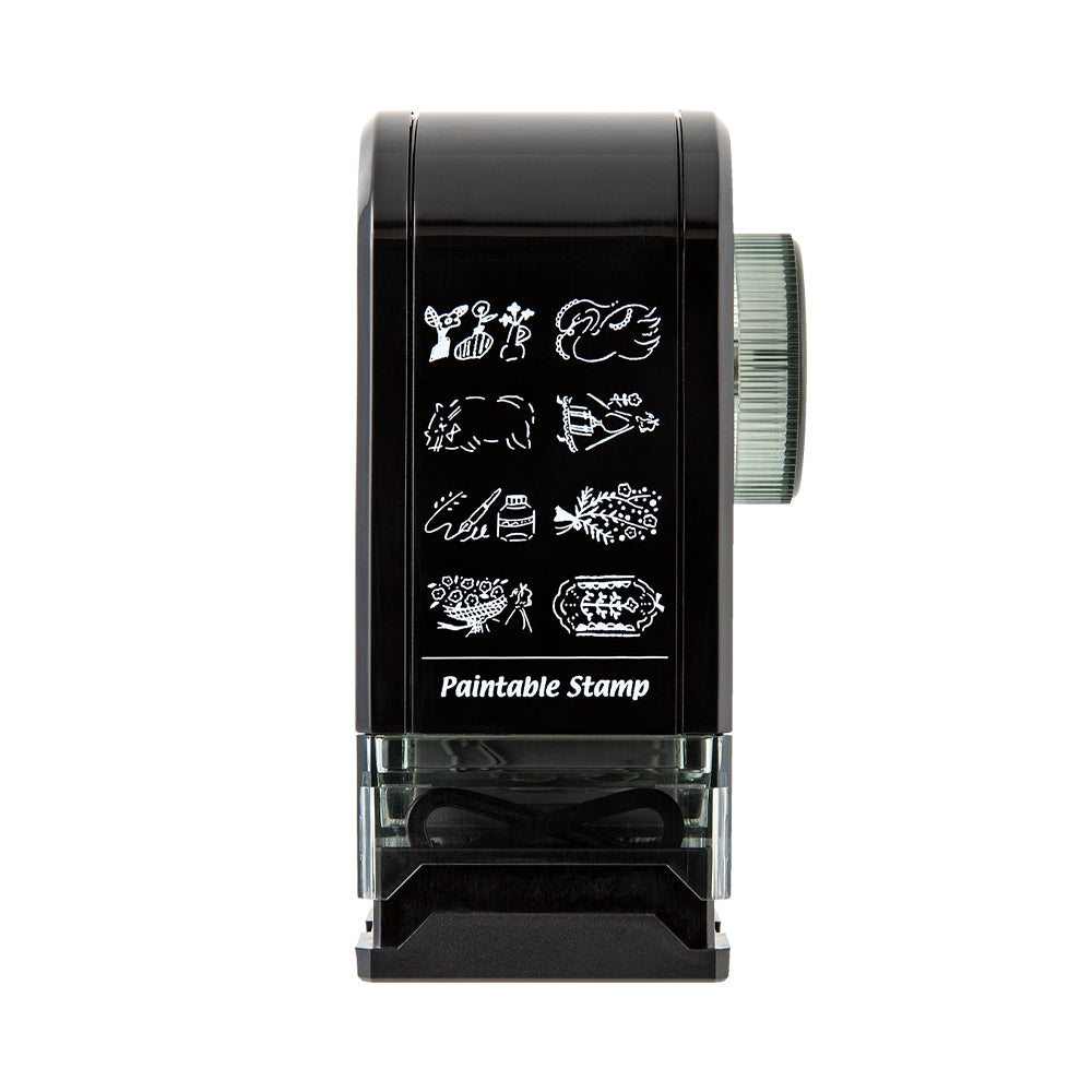 Midori Paintable Rotating Stamp Dial in Antique — Midori rubber stamp — decorative stamp for journaling and paper craft, at Cityluxe Singapore