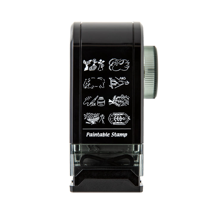 Midori Paintable Rotating Stamp Dial in Antique — Midori rubber stamp — decorative stamp for journaling and paper craft, at Cityluxe Singapore