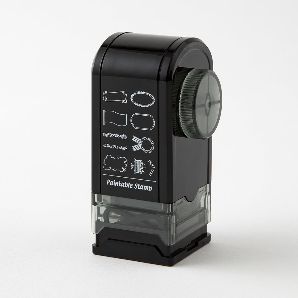 Midori Paintable Rotating Stamp Dial in Decoration — Midori rubber stamp — decorative stamp for journaling and paper craft, at Cityluxe Singapore