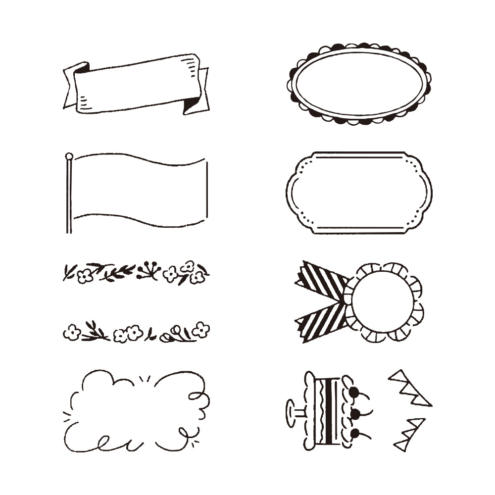 Midori Paintable Rotating Stamp Dial in Decoration — Midori rubber stamp — decorative stamp for journaling and paper craft, at Cityluxe Singapore