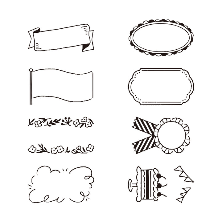 Midori Paintable Rotating Stamp Dial in Decoration — Midori rubber stamp — decorative stamp for journaling and paper craft, at Cityluxe Singapore