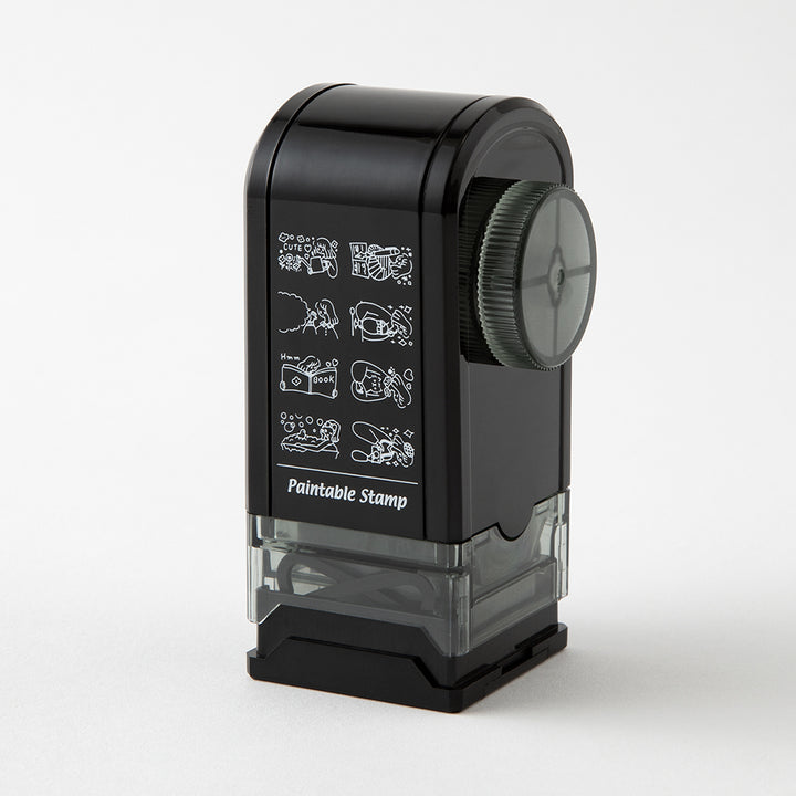 Midori Paintable Rotating Stamp Dial in Life — Midori rubber stamp — decorative stamp for journaling and paper craft, at Cityluxe Singapore