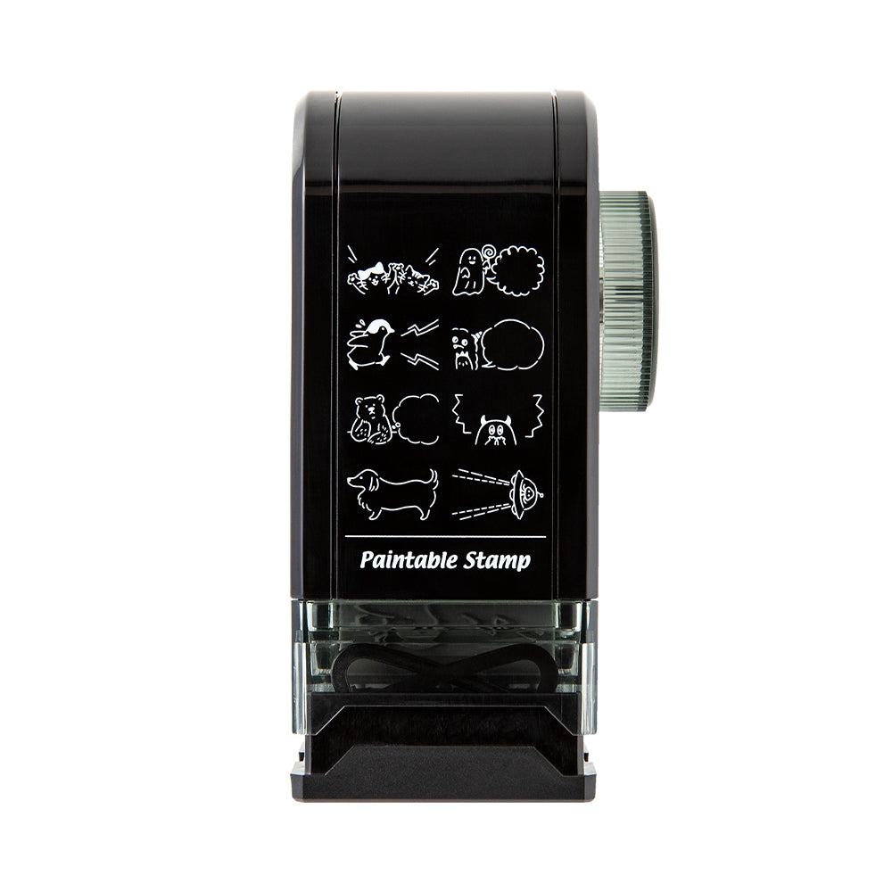 Midori Paintable Rotating Stamp Dial in Speech Bubble — Midori rubber stamp — decorative stamp for journaling and paper craft, at Cityluxe Singapore
