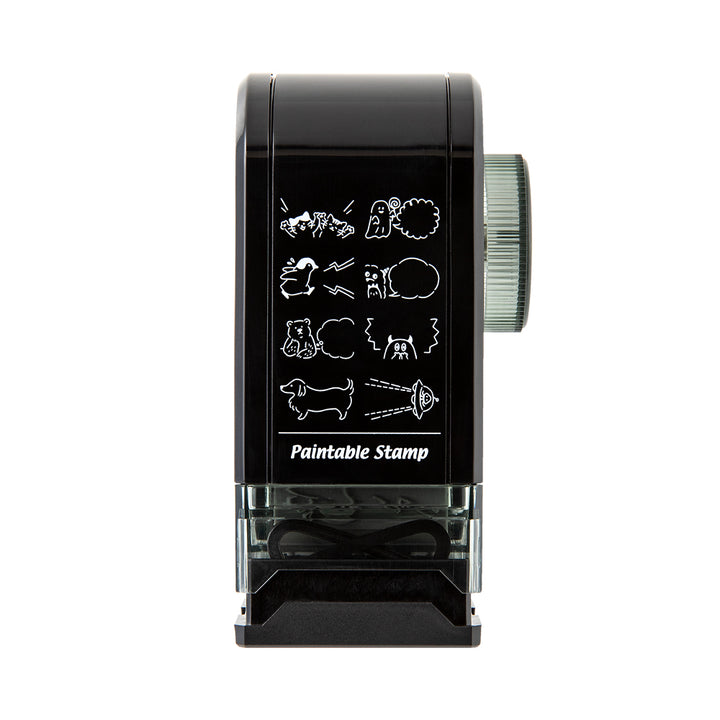 Midori Paintable Rotating Stamp Dial in Speech Bubble — Midori rubber stamp — decorative stamp for journaling and paper craft, at Cityluxe Singapore