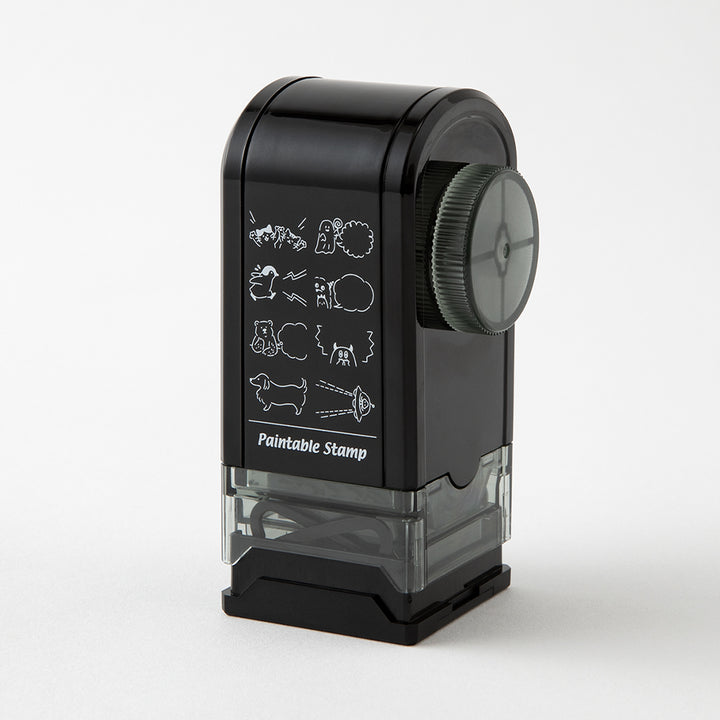 Midori Paintable Rotating Stamp Dial in Speech Bubble — Midori rubber stamp — decorative stamp for journaling and paper craft, at Cityluxe Singapore