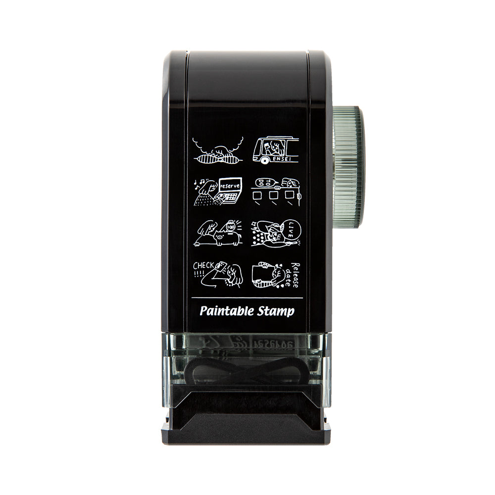 Midori Paintable Rotating Stamp Dial in Supporting My Fave — Midori rubber stamp — decorative stamp for journaling and paper craft, at Cityluxe Singapore