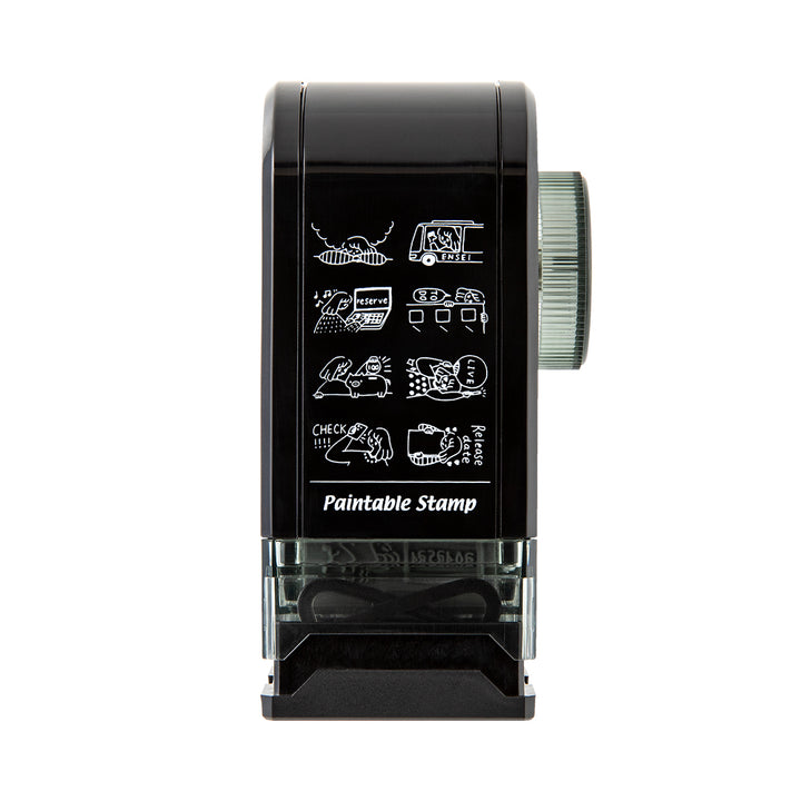 Midori Paintable Rotating Stamp Dial in Supporting My Fave — Midori rubber stamp — decorative stamp for journaling and paper craft, at Cityluxe Singapore
