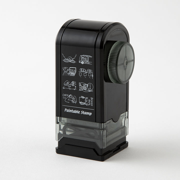 Midori Paintable Rotating Stamp Dial in Supporting My Fave — Midori rubber stamp — decorative stamp for journaling and paper craft, at Cityluxe Singapore